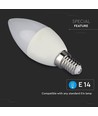 V-Tac 5W Smart Home LED lampa - Tuya/Smart Life, fungerar med Google Home, Alexa och smartphones, E14