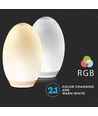 V-Tac RGB+W LED æg - Solcelle, Ø18,8 cm