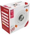 7W LED inbyggningsspot - Hål: Ø7,6 cm, Mål: Ø9 cm, inbyggd driver, 230V