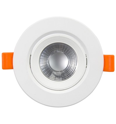 7W LED inbyggningsspot - Hål: Ø7,6 cm, Mål: Ø9 cm, inbyggd driver, 230V