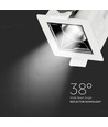 Lagertömning: V-Tac 4W LED spotlight - Hål: 4,5x4,5 cm, Mål: 5,5x5,5 cm, UGR19, RA90, Samsung LED chip, 230V