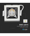Lagertömning: V-Tac 4W LED spotlight - Hål: 4,5x4,5 cm, Mål: 5,5x5,5 cm, UGR19, RA90, Samsung LED chip, 230V