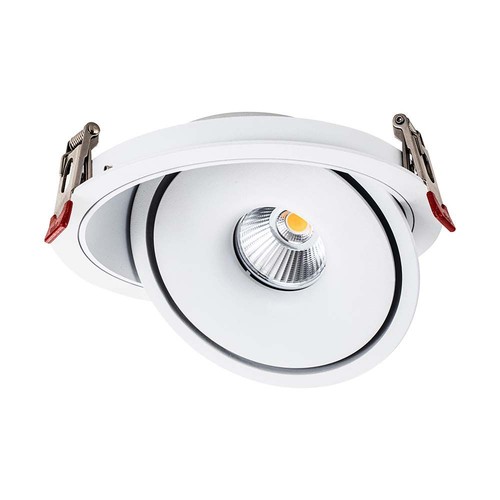 V-Tac 20W downlight, CCT - 3 ljusfärger, Hål: Ø15 cm, Mål: Ø16,5 cm, 3i1, RA90, vit kant, 230V