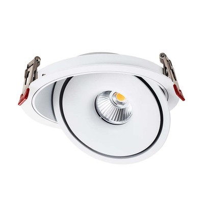 V-Tac 20W downlight, CCT - 3 ljusfärger, Hål: Ø15 cm, Mål: Ø16,5 cm, 3i1, RA90, vit kant, 230V