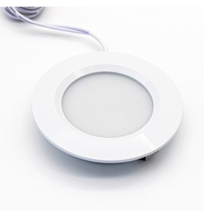 LEDlife Reco68 köksbelysning - Hål: Ø5,6 cm, Mål: Ø6,8 cm, Matt vit, 2,5W, 12V DC