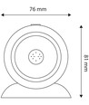 Lagertömning: LED batteri lampa - 1W, rund, 3xAAA,, silver, magnetisk fäste