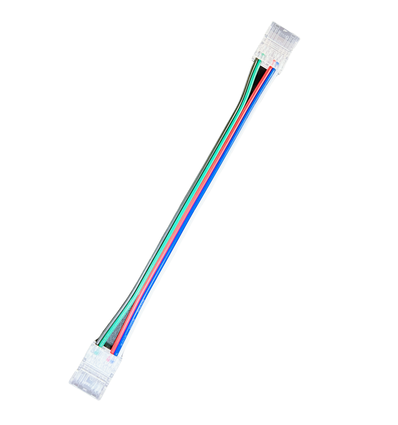 Skarv med ledning till LED-strip - 10mm, RGB+W COB, IP20, 5V-24V