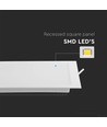 V-Tac 12W LED downlight - Hål: 15,5cm x 15,5cm, Mål: 17cm x 17cm, 230V