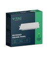 V-Tac 18W LED downlight - Hål: 20,5cm x 20,5cm, Mål: 22cm x 22cm, 230V