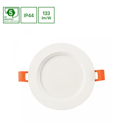 DURE MAX 12W - Kall Vit, 230V, 110°, IP44, IK06, Ø140x30, Vit Rund