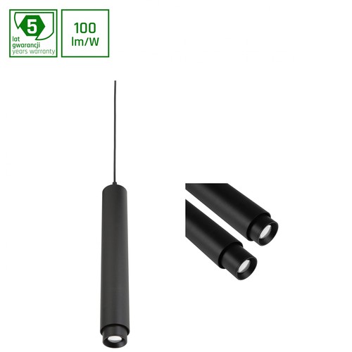 System Hangit - Upphängd lampa 10W, justerbar vinkel 20-45°, maximal upphängningslängd 70 cm