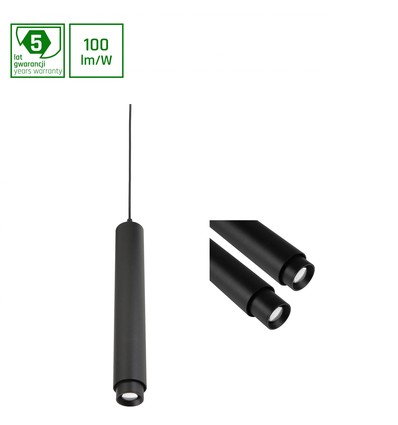 System Hangit - Upphängd lampa 10W, justerbar vinkel 20-45°, maximal upphängningslängd 70 cm