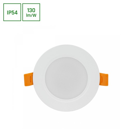 Dure 3 Downlight 5W GU10 - Kallvitt 230V, 110°, IP54, IK06, 95x31, Vit, Rund, Integrerad drivrutin