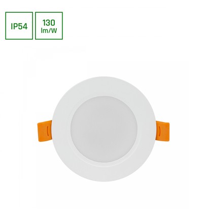 Dure 3 Downlight 5W GU10 - Kallvitt 230V, 110°, IP54, IK06, 95x31, Vit, Rund, Integrerad drivrutin