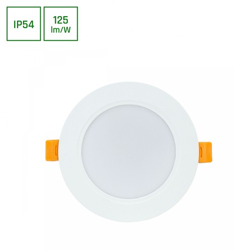 Dure 3 Downlight 8W GU10 - Kall vit, 230V, 110°, IP54, IK06, 118x31, Vit, Rund, Integrerad drivrutin