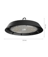 PLATEO 3 High Bay 150W - Neutral Vit 230V, 90° IP65, IK09, 310x125mm, Svart, 1-10V.