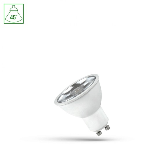 LED GU10 230V 4,5W (4W) 45° Kall Vit med Lins Spectrum