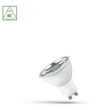 GU10 4,5W - 230V, 4W, 45°, Neutral Vit, med Lins, Spectrum