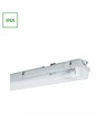 Limea H LED dubbelarmatur - utan ljuskälla, vattentät, 2x150, 250V, IP65, 1600x100x85 mm, grå, H