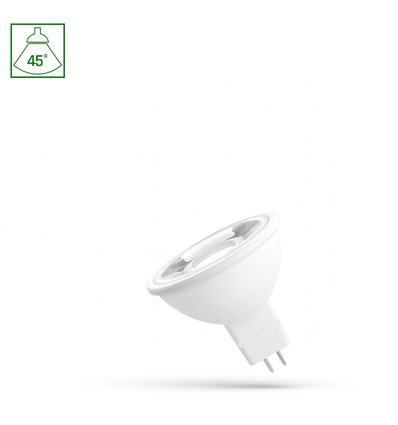 LED MR16 12V 4W - 45° Neutral Vit, med Lins, Spectrum