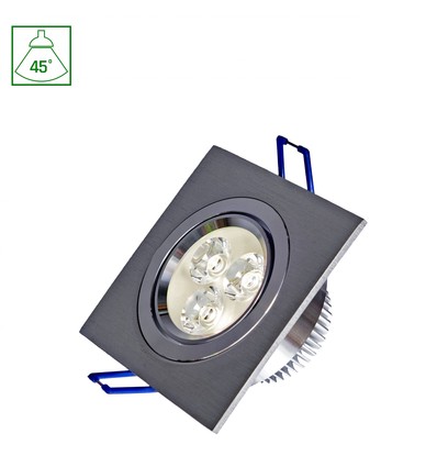 Fiale LED 3x1W 45° 230V - Fyrkantig, Varmvit