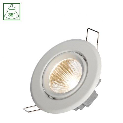 Fiale II LED Spot 6W COB 38° 230V, Neutral vit, Vit ring