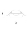 Fiale V GU10 - Fyrkantig, Vit, Utan Ljuskälla