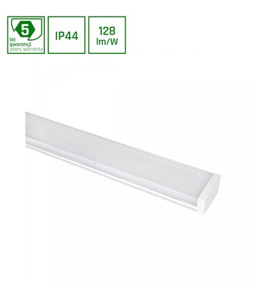 Limea 1200mm 40W - Prismatica, Neutral vit, 230V, 100°, IP44, IK10, 1200x110x60mm