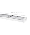 Limea 1200mm 40W - Prismatica, Neutral vit, 230V, 100°, IP44, IK10, 1200x110x60mm