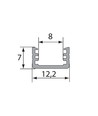 Profil LED-strips Slim - Mjölkvitt Lock, Utan Ljuskälla, 1m