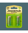 2 st. Uppladdningsbart AA-batteri - 1600mAh, 1.2V