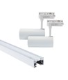 LEDlife SLIM 1 meter skena för skenaspotlights - Vit, inklusive 2 st. vita SLIM skenspot, komplett set