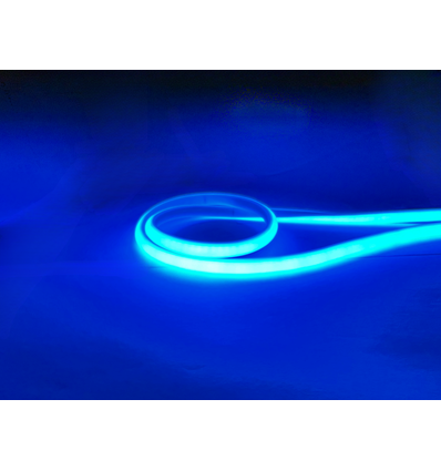 5 m. vattentät Ljusblå Neon COB LED strip - 230V, IP67, 288 LED, 11,5W/m, kan klippas var 10cm