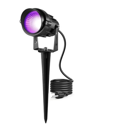 UV 395nm LED strålkastare - Svart, 10W, IP65, 230V