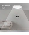 V-Tac 18W LED sensorarmatur - Samsung LED chip, Mikrovågssensor, IP20 inomhus, 230V, inkl. ljuskälla