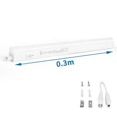 Aigostar Slim T5 LED underskabsarmatur på 4W i 4000K, 230V - 300 mm