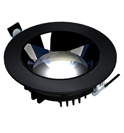 Modell XL nedsänkt downlight - justerbar riktning 30W 30° 220x70 mm, svart