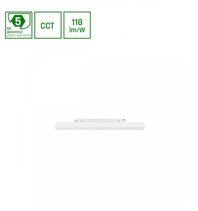 System Shift CCT- Line S Skena - Ljus 304x23x42mm, 8W, 100°, Vit, CCT Switch