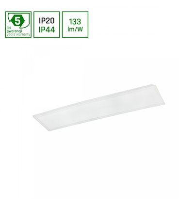 Algine Panel 30W - Bakgrundsbelyst, Neutralvit, 230V, 120°, IP44, 300x1200x32, Vit