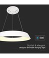 V-Tac 48W LED Designer ljuskrona - Vit, mjukt ljus, dimbar, varmvitt, inkl. ljuskälla