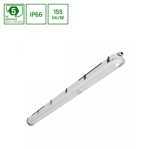 LIMEA Gigant Pro 40W - Vattentät, 1200mm, Kallvit, 230V, 120°, IP66, IK10, 1190x72x70mm