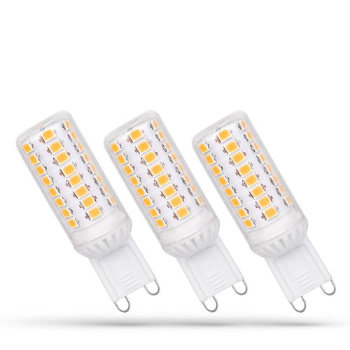 G9 LED 4.9W - 230V, Varm Vit, Dimbar, Premium, Spectrum, 3-pack