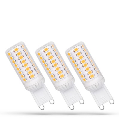 G9 LED 4.9W - 230V, Varm Vit, Dimbar, Premium, Spectrum, 3-pack