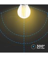 V-Tac 4W LED liten globlampa - G45, filament, klart glas, E27