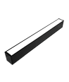 36W LED ljusskena, taklampa för kontor - Svart, 120 lm/W, 120 cm, inkl. wireupphäng