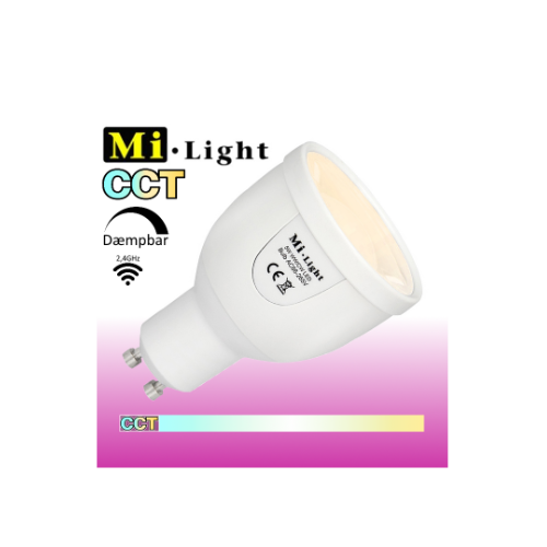 Lagertömning: Mi-Light CCT 5W GU10 490Lm 2,4GHz