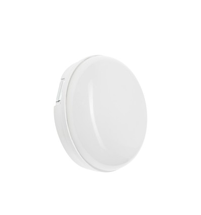 Outlet: Spectrum 8W LED vit vägglampa - Runda, IP54, 230V, inkl. ljuskälla