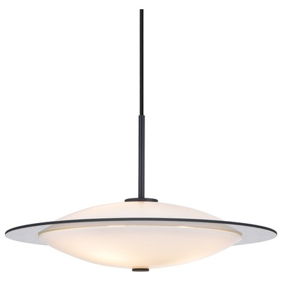 Halo Design - Orbit Pendant Ø40cm opal glass, black metal 3XG9