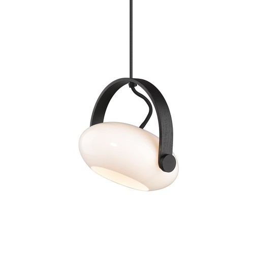 Outlet: Halo Design - D.C pendel Ø18 G9, Opal med ek-Svart