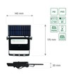 Spectrum 2W LED solcellstrålkastare - Inbyggt batteri, med sensor, utomhusbruk